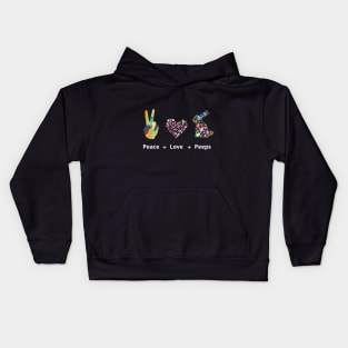 Peace, love, peeps Kids Hoodie